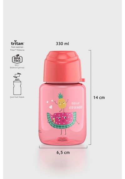 Renga Moi Baby Desenli 330 Ml Tritan Şişe 912061 Nar Çiçeği Kırmızı
