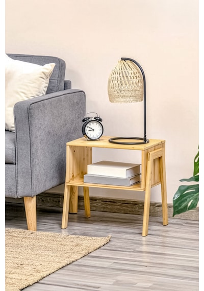 Digithome Bambu Komodin Yan Sehpa - Jwfu-5392 Kahverengi
