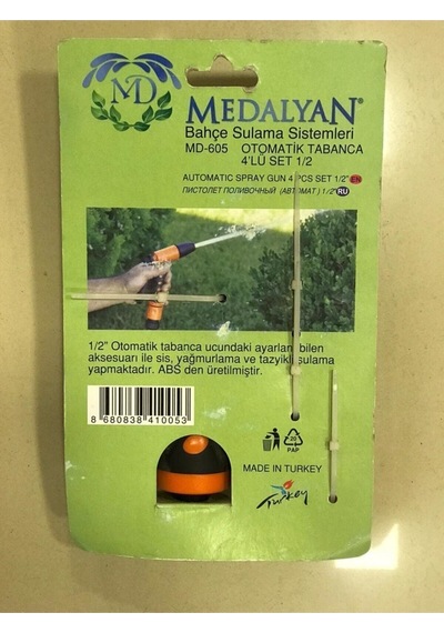 Medalyan Bahçe Sulama Sistemleri Otomatik Tabanca 4'lü Set 605