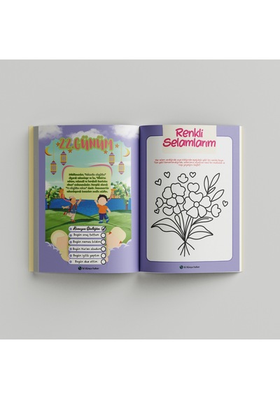 Çocuklar İçin Ramazan Ajandası Pembe Kapak Pembe