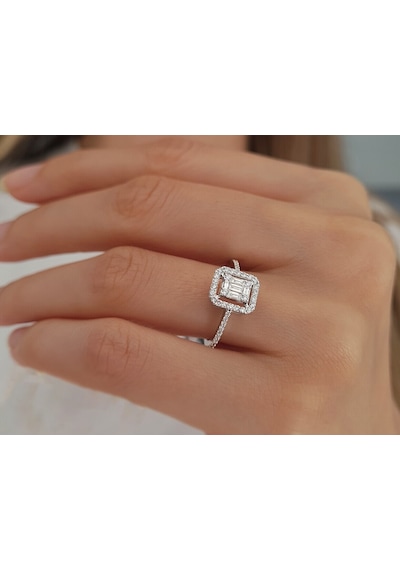 Sirius 0,40 Karat Baget Pırlanta Emilia Yüzük 0817R0320