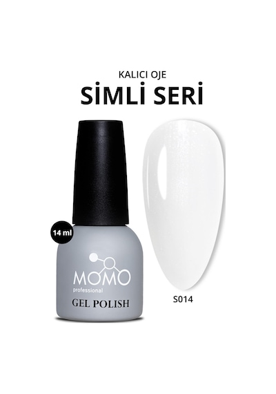 Momo Professional Kalıcı Oje S014 Simli Süt Beyazı 14 Ml