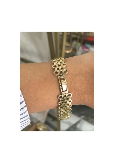 Halat Model Künye Bileklik Kararmaz Altın