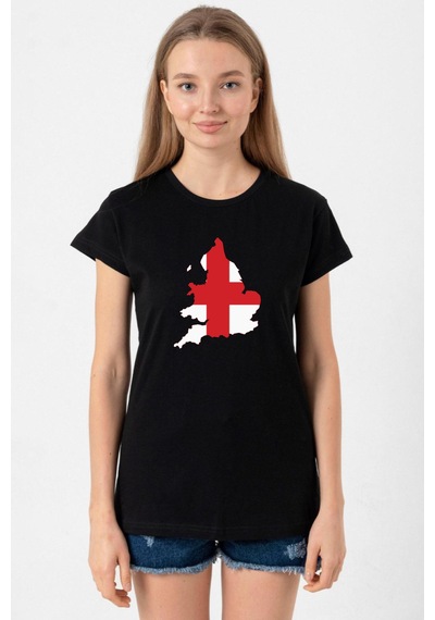 Euro 24 England Siyah Kadın Tshirt SIYAH