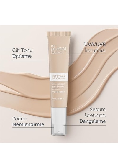 The Purest Solutions Bb Cream Bare Matte 40 Ml Light To Medium 00
