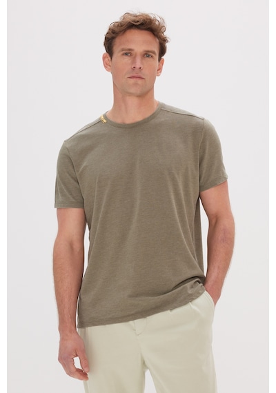 AC&Co / Altınyıldız Classics Erkek Hakı Slim Fit Dar Kesim Bisiklet Yaka Pamuklu Tişört Hakı AC&Co / Altınyıldız Classics Erkek Hakı Slim Fit Dar Kesim Bisiklet Yaka Pamuklu Tişört Hakı