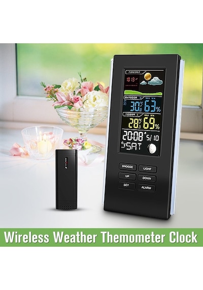 Borox - Dijital İç Dış Termometre-Wireless Sıcaklık Nem Ölçer