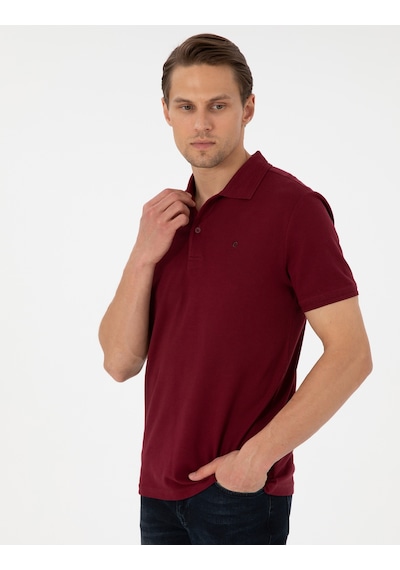 Pierre Cardin Erkek Bordo Tişört Basic 50306448-vr014 Bordo