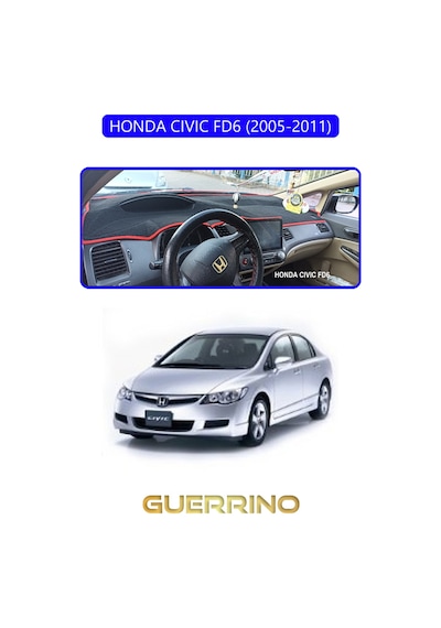Honda Cıvıc Fd6 2005-2011torpido Koruma Halısı Mavi Kenar