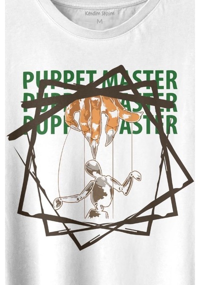Kukla Puppet Master Geometric Baskılı Tişört Unisex T-shirt 001