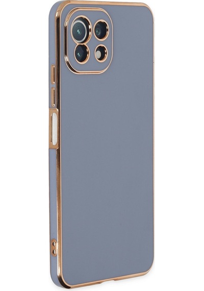 Xiaomi Mi 11 Lite Uyumlu Kılıf Volet Silikon - Mavi