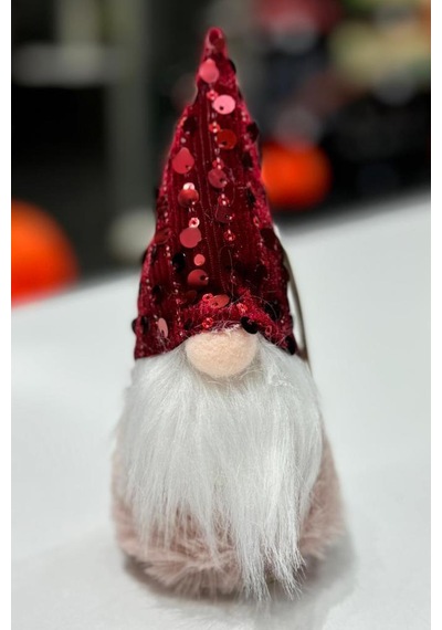 Beysüs Yılbaşı Çam Ağacı Süsü Şans Cücesi Gnome Kırmızı Diğer