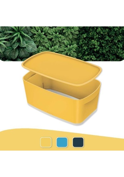 Leitz Mybox Cosy Small Ofis Düzenleyici Kapaklı Saklama Kabı - Sarı Sarı