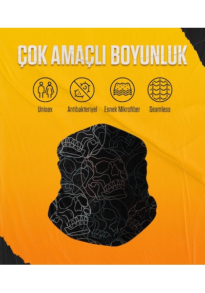 Musclecloth Çok Amaçlı Boyunluk Skull Çok Renkli