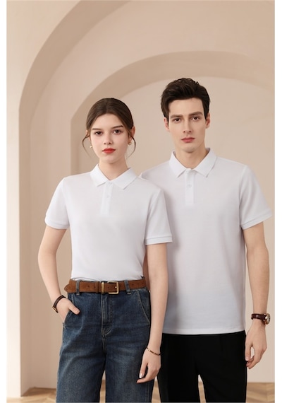 New Performance Premium Polo T-shirt 58.1% Pamuk 37.7% Polyester 4.2% Spandex Beyaz