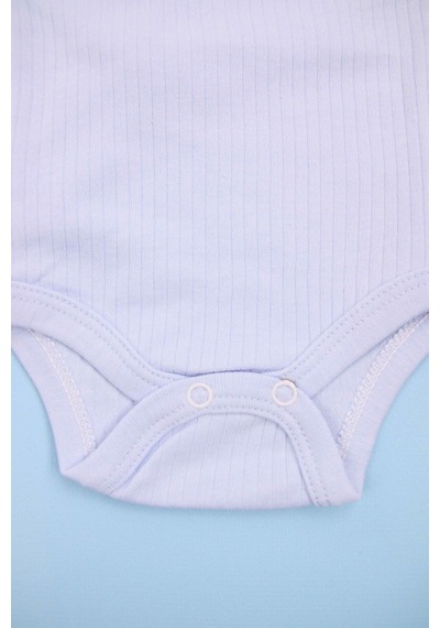 Fitilli Mavi 3'lü Bebek Çıtçıtlı Body/zıbın Mavi