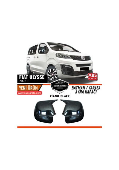 Fiat Ulysse 2022 Sonrası Uyumlu Batman Yarasa Ayna Kapağı Piano Black Abs Plastik Sağ Sol Takım 00 Şüscaroto Aksesuar