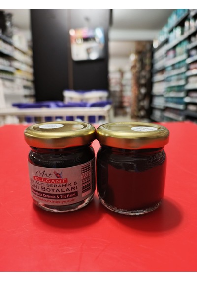 Artelegant Sır Altı Seramik Çini Boyası 40gr 8857 Siyah Kobalt