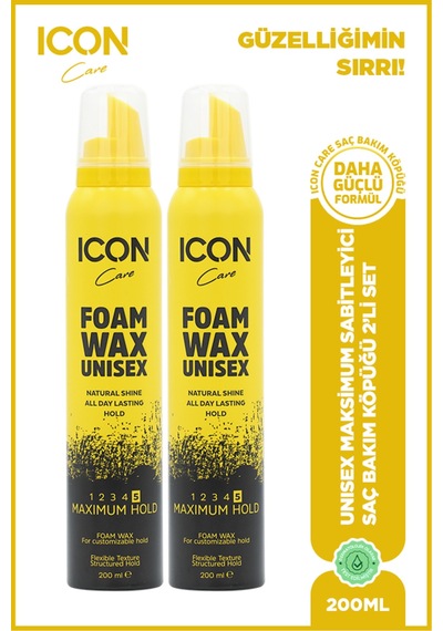 Saç Köpük Şekillendiri Wax 200ml Maximum Hold 2'li Set