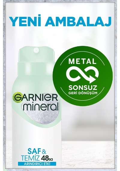 Garnier Mineral Saf&Temiz Antiperspirant Kadın Deodorant 150 ML