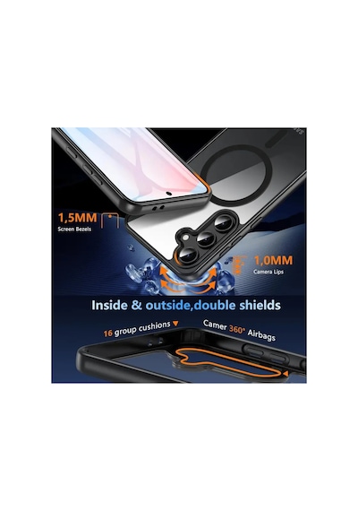 Fibaks Galaxy A26 Uyumlu Kılıf Magsafe Wireless Şarj Özellikli Tam Renkli Sert Silikon Kapak