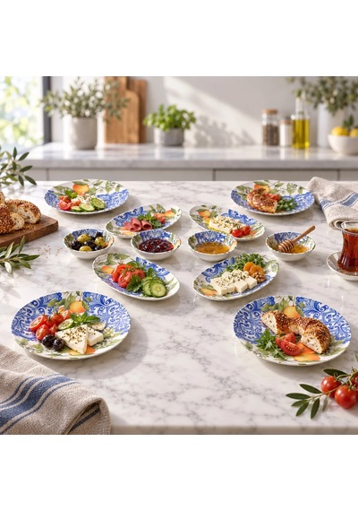 Güral Portakal Detaylı 12 Parça 4 Kişilik Kahvaltı Takımı 55501 Diğer