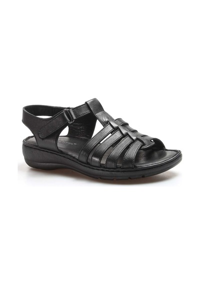 Fast Step Hakiki Deri Kadın Klasik Sandalet 952za21888-1 001