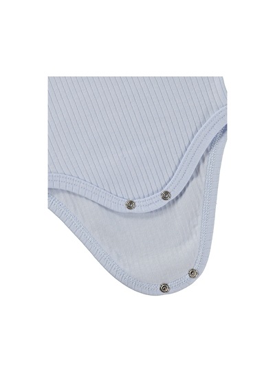 Minidamla Baby Minidamla Kısa Kol Basic 3'lü Set 1-18 Ay Çıtçıtlı Badi - Mavi