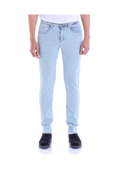 Hatemoğlu Slim Fit Düz Düşük Bel Kot Pantolon Açık Mavi