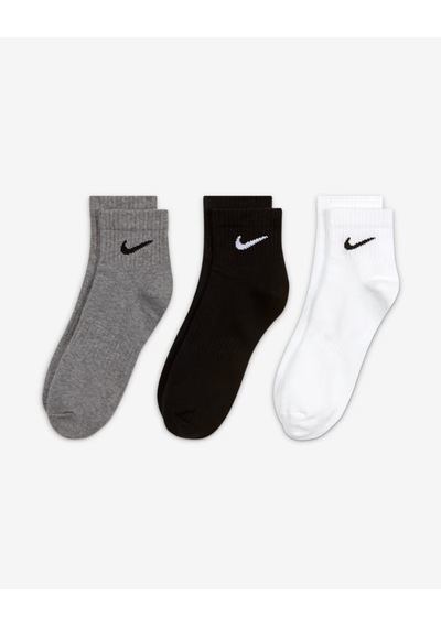 Nike Sx7677-964 Everyday Lightweight Crew Antrenman Çorapları 3 Çift Cok Renklı