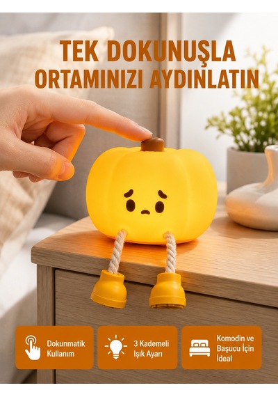 Silikon Pumpkin Night Light Telefon Tutuculu Led Lamba Yeni Nesil Diğer