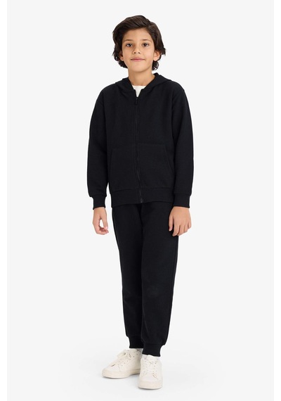 Defacto Erkek Çocuk Beli Paçası Lastikli Basic Düz Pike Eşofman Altı B5755a826spbk27 Siyah-bk27