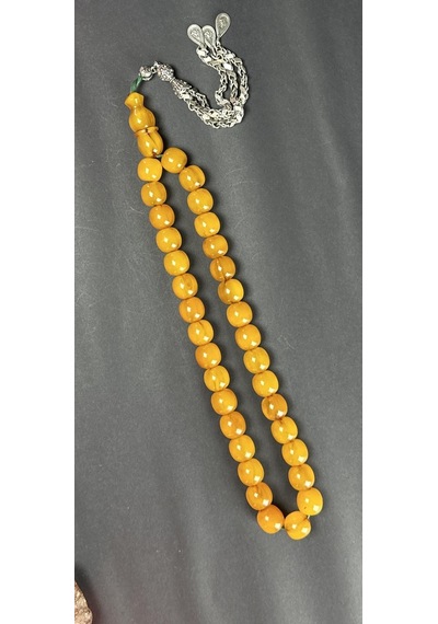 Osmanlı Sıkma Tesbihten Tıraş 80,78 Gr. 13 13,5mm. Diyabakırlı Mehmet Aydın
