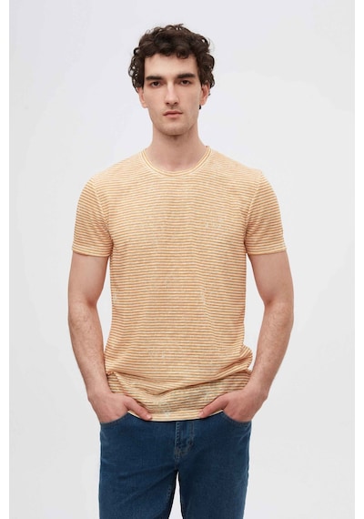 D's Damat Twn Slim Fit Mango Çizgi Baskılı T-shirt 2ec1438360200 Mango