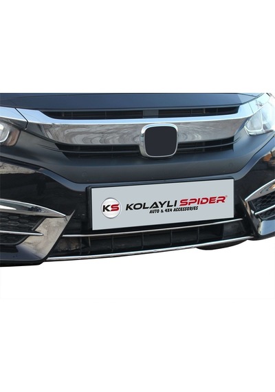 Honda Civic 10 Ön Tampon Çıtası 2 Prç Krom 2016 ve Sonrası