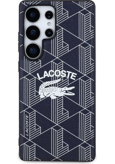 Galaxy S25 Ultra Kılıf Lacoste Uyumlu Lisanslı Magsafe Özellikli Mono Vintage Logo Kapak Lacivert