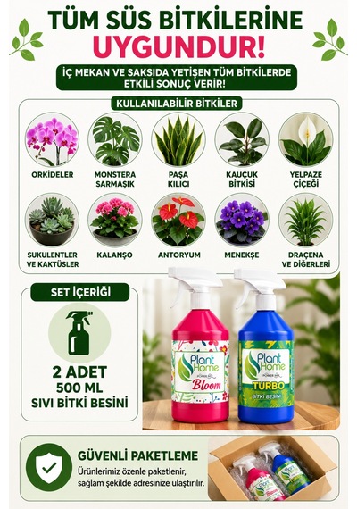 Sıvı Bitki Besini Seti Bloom Ve Turbo 2 X 500 Ml 1 L