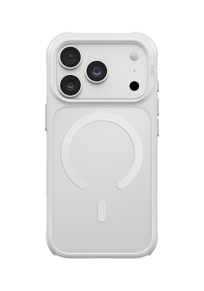 Apple iPhone Uyumlu 18 Pro Kılıf Parmak İzi Ve Leke Tutmaz Veren Serisi Buzlu Transparan Magsafe Kapak Beyaz