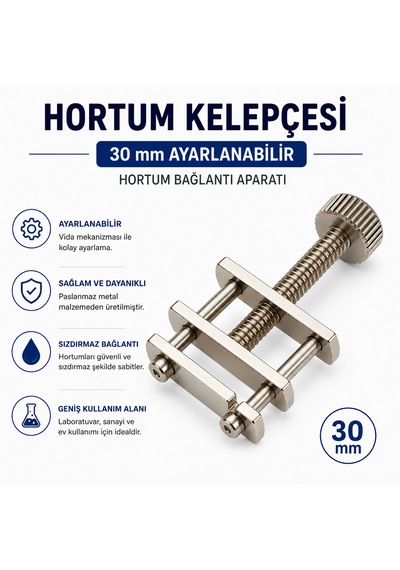 Hortum Kelepçesi 30 Mm Ayarlanabilir - Hortum Bağlantı Aparatı