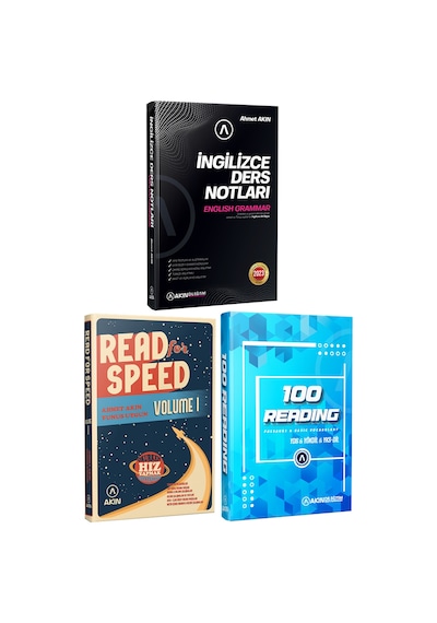 2023 Akın Dil İngilizce Ders Notları+Akın Dil Read For Speed 1+Akın Dil 100 Reading