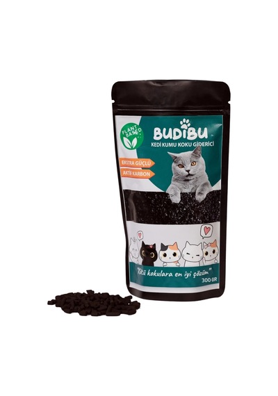 Budibu Aktif Karbonlu Kedi Kumu Koku Giderici 300 G