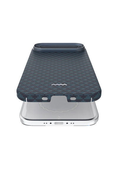 Apple Uyumlu iPhone 17 Air Kılıf M-safe Şarj Özellikli Raptic Aramid Skin Origin Serisi Kapak Lacivert