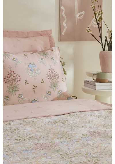 Karaca Home Flovy %100 Pamuk Çift Kişilik Nevresim Takımı Pudra