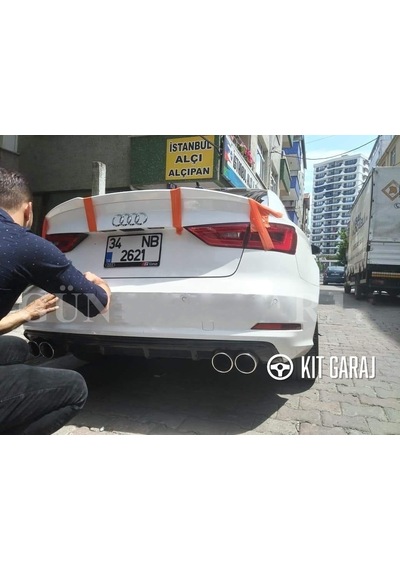 Audi A3 Sedan 2013-2016 Difüzör Plastik Boyalı