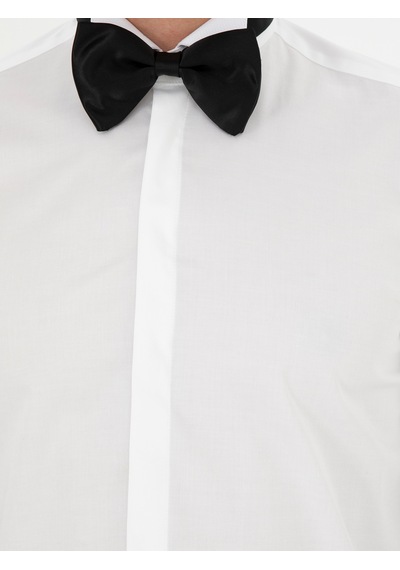 Cacharel Beyaz Slim Fit Pamuk Karışımlı Manşetli Smokin Gömlek Cacharel Beyaz Slim Fit Pamuk Karışımlı Manşetli Smokin Gömlek