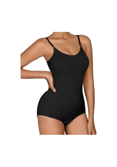 Momslab 4 Lü Etki Kalça Ve Göğüs Toparlayıcı Kadın Çıtçıtlı Body Korse Siyah1