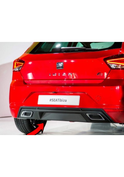 Seat İbiza Arka Difüzör Arka Tampon Çift Egzoz Çıkışlı Abs 2017+