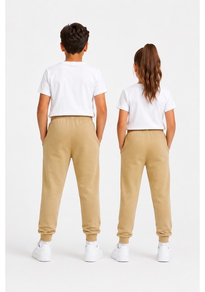 Mavi Boncukk Okul İçin Unisex Çocuk Eşofman Logosuz, Baskısız, Lastikli Bel Ve Paça, Cepli Rahat Günlük Kullanı Bej - Kamel Mavi Boncukk Okul İçin Unisex Çocuk Eşofman Logosuz, Baskısız, Lastikli Bel Ve Paça, Cepli Rahat Günlük Kullanı Bej - Kamel