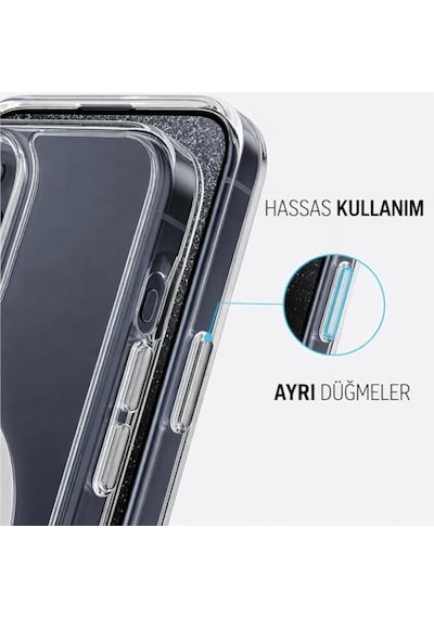 S22 Plus Için Kılıf Absorbing Şeffaf Samsung Galaxy S22 Plus İle Uyumlu Kılıf - Şeffaf Diğer