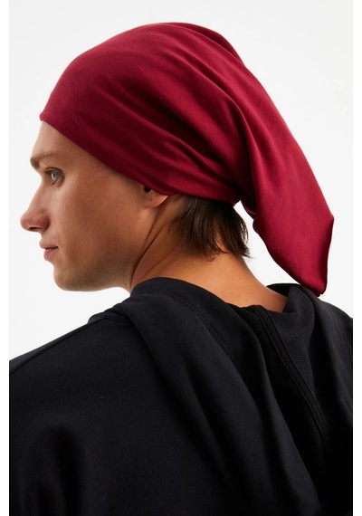 Butikgiz Erkek 4 Fonksiyonlu Koruyucu Pamuklu, Esnek, Terletmez, Bandana, Boyunluk, Maske - Tek Ebat / Bordo Bordo